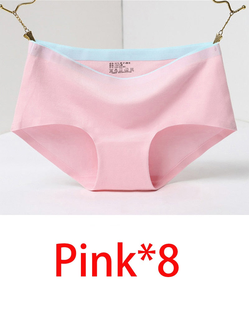 8Pcs Briefs for Women fashion sexy woman panties Solid seamless underpants  cpanties for women cotton underwear girl knickers